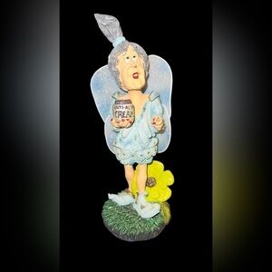 Doug Harris Maybelle Resin Figurine Fairy Holding Anti - Aging Cream 7.4" tall